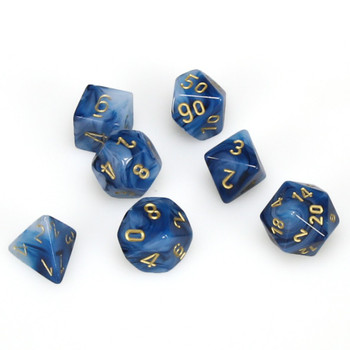 7-piece set of DnD dice - Phantom - Teal