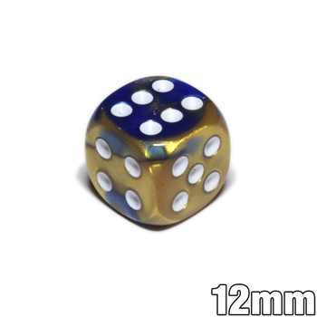 12mm Gemini Blue and Gold d6