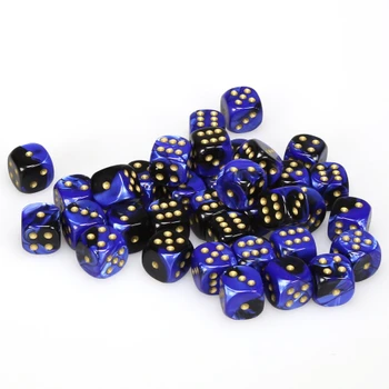 12mm Gemini Black and Blue d6s