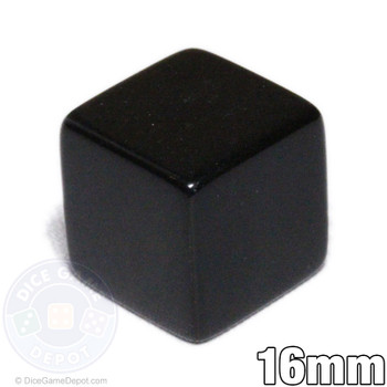 6-sided blank black dice
