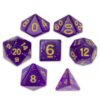 Midnight Nebula dice set - DnD dice