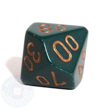 d10 percentile tens dice - Dusty Green