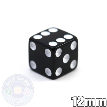 12mm Black Game Dice