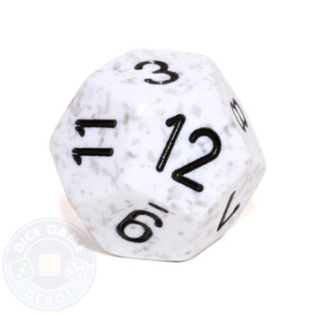 d12 - Speckled Arctic Camo 12-sided Dice