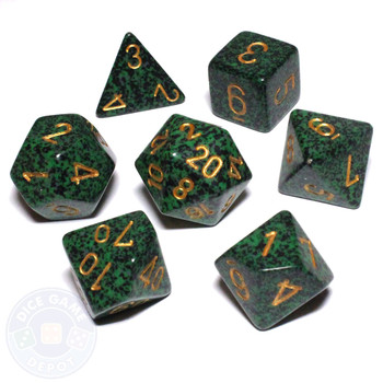 Golden Recon Speckled D&D dice set