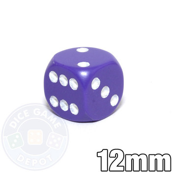 Purple dice - 12mm opaque round-corner