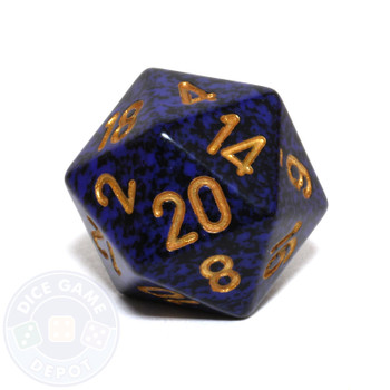 d20 - Speckled Golden Cobalt 20-sided Dice d20 - Speckled Golden Cobalt 20-sided Dice