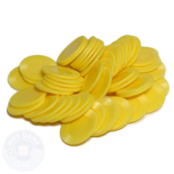 Mini poker chips - Yellow