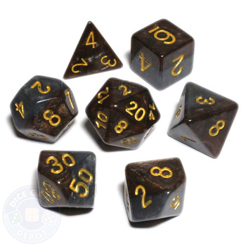 Halfsies dice set - D&D dice - Dwarf Halfsies dice set - D&D dice - Dwarf