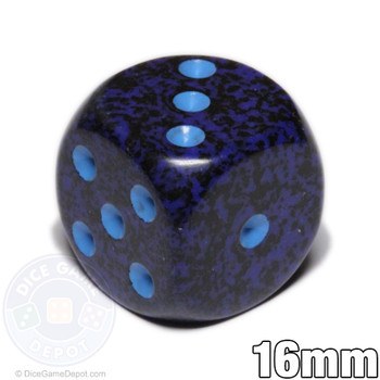 Speckled Cobalt 6-sided Dice