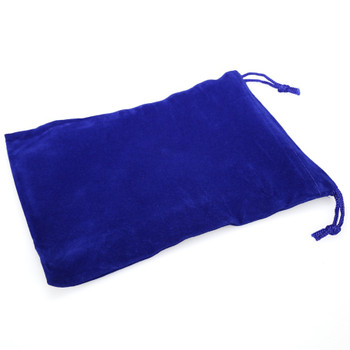 Large blue cloth dice bag