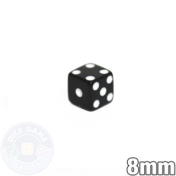 8mm Opaque Black Dice