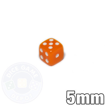 5mm Opaque Orange Dice