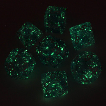 Purple Borealis Luminary dice set - DnD dice