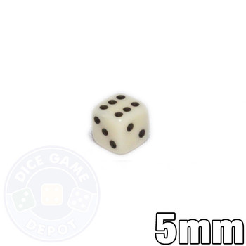 5mm Opaque Ivory Dice