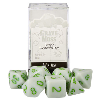Grave Moss D&D dice set