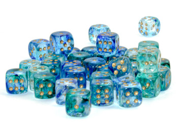 12mm Nebula Oceanic Luminary dice - Set of 36