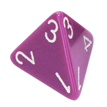 4-sided dice - Light purple opaque