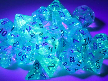 Mini 10mm 4-sided Borealis Dice (d4) - Icicle