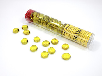 Crystal yellow glass stones - Tube of 40