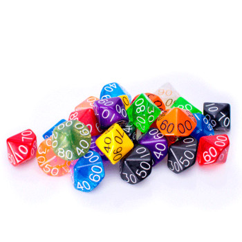 25 Pcs Polyhedral D4 Dice For Game And Dragons Random Color 