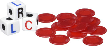 LCR dice game components
