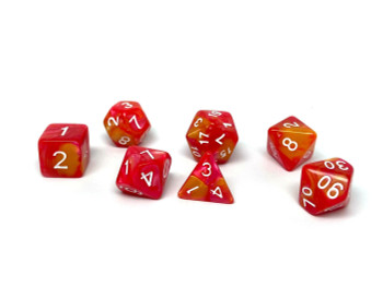 Sundown Swirl DnD dice set