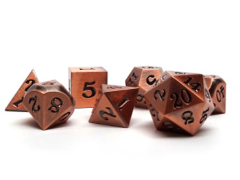 Legendary Copper dice set - Metal dice - DnD dice set