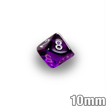 10mm 10-sided dice - Translucent Purple