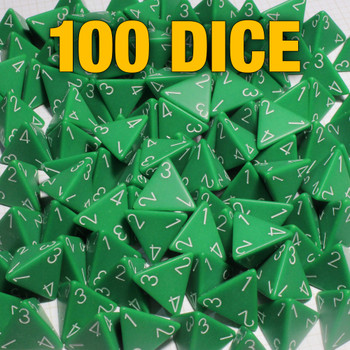 Opaque Green 4-Sided Dice (d4) For Sale | Dice Game Depot