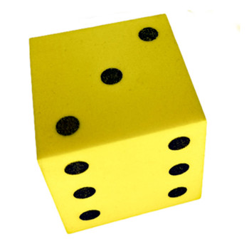 50mm foam dice - Yellow