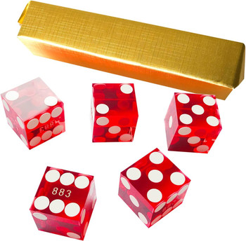 Casino Dice - Blue - Set of 5 | Dice Game Depot
