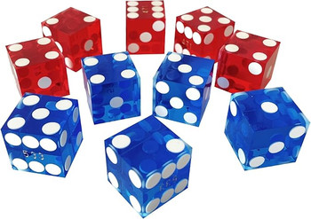 Casino Dice - Blue - Set of 5 | Dice Game Depot