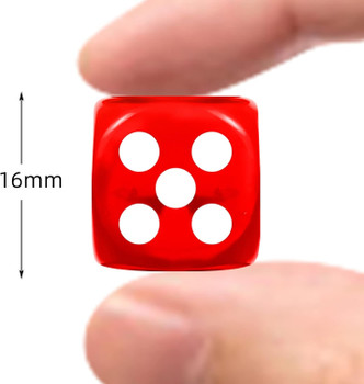 Pack of 100 16mm Translucent Budget Dice