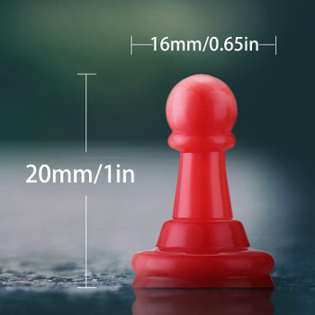 Set of 96 Plastic Game Pawns in 8 Colors