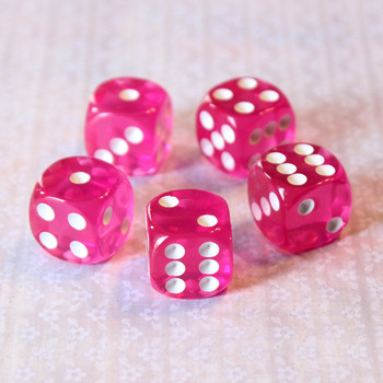 Orchid Translucent 6-sided Budget Dice - Set of 5