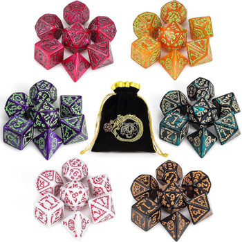 Halloween-themed Dice Set Collection - 6 Complete Sets