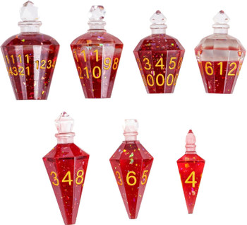 Potion Bottle Dice Set - Red