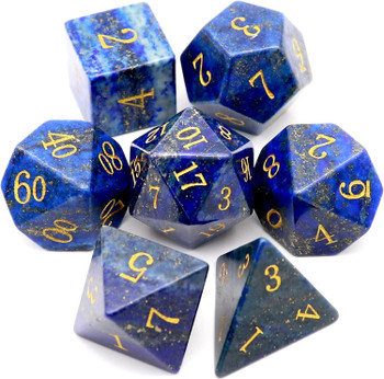 Lapis Lazuli gemstone dice set