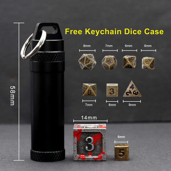 Tiny Metal Dice Set - Antique Bronze