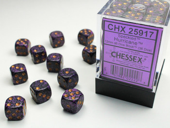Set of 36 12mm Speckled Hurricane dice