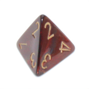 Scarab 4-sided dice - Blue Blood