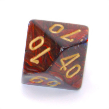 Scarab 10-sided percentile dice - Blue Blood