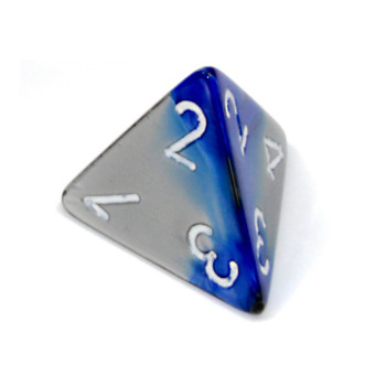 d4 Gemini Blue and Steel dice