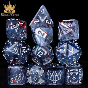 Vampiric Bloodline Dice Set - TTRPG 11-piece set