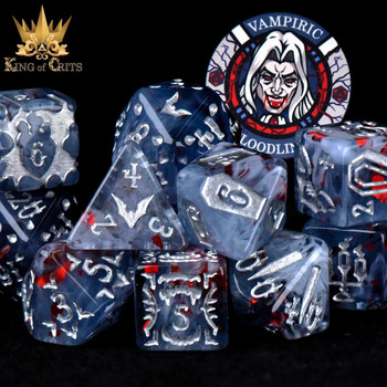 Vampiric Bloodline Dice Set - TTRPG 11-piece set