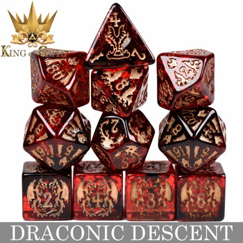 Draconic Descent 11-piece dice set