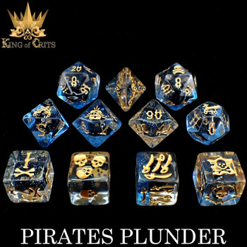 Pirates Plunder 11-piece dice set