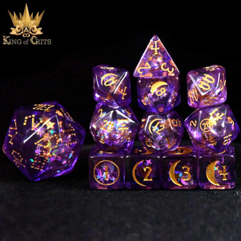 Moonlit Night 12-piece dice set