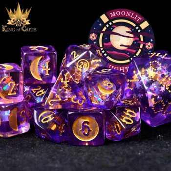 Moonlit Night 12-piece dice set